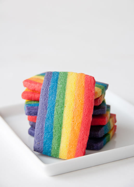 the white rainbow – rainbow cookies