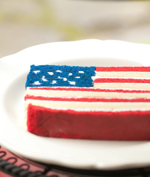 happy birthday america – american flag cake