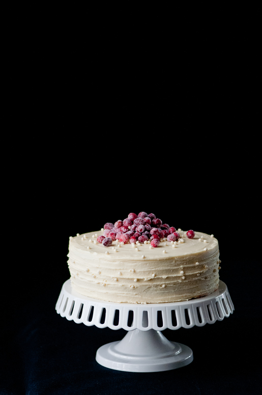 wrapped up – white chocolate cranberry cake