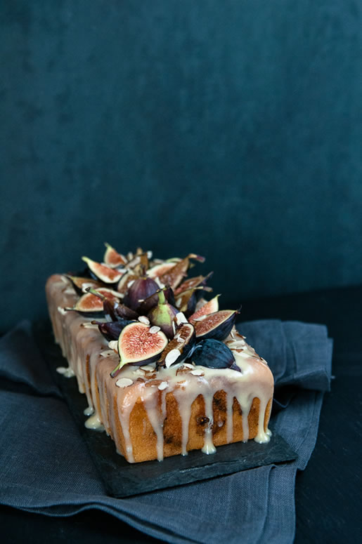 loafing – fig almond tea cake w coconut-honey glaze