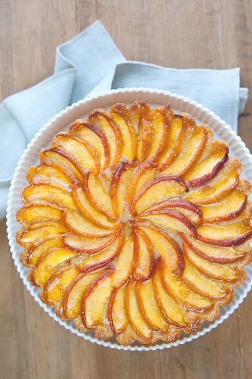 easy peachy – peach almond cake
